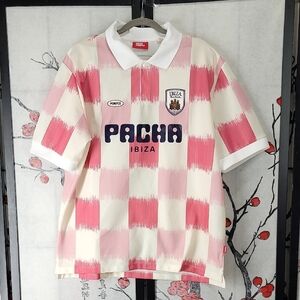 Pompeii x Pacha Football Shirt - Cream and Red